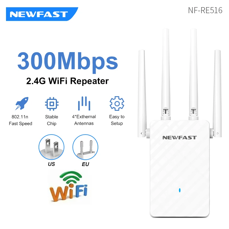 

300Mbps Wifi Repeater Router Range Extender 2.4ghz Wi-Fi Signal Amplifier Booster Long Range Network 4*2dBi Antenna AP Bridge