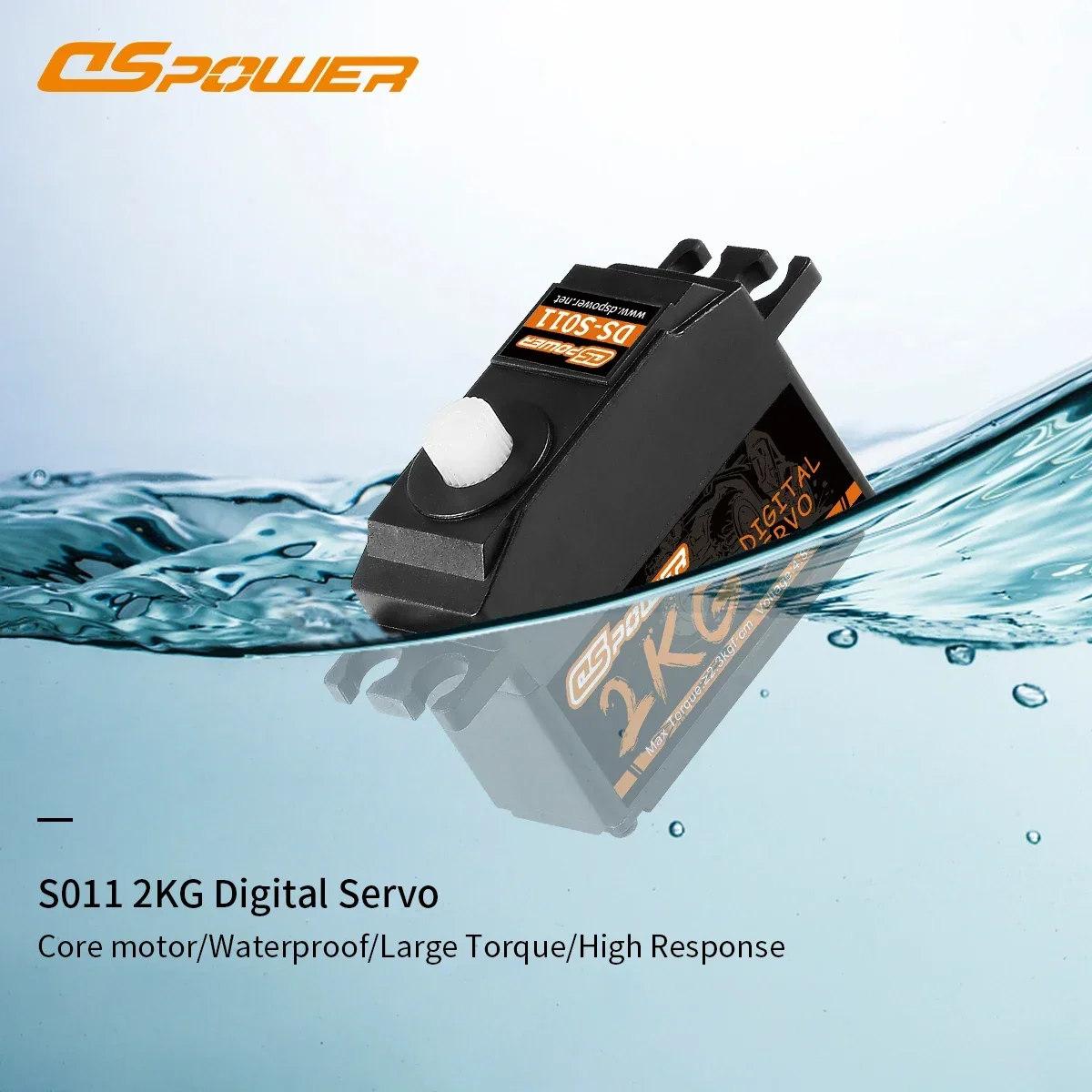 DSPOWER Waterproof  Servos 2KG Digital Servo Plastic Gear Core Motor 4.8-6V with 25T for 1/12 RC Car Model Airplanes Accessories
