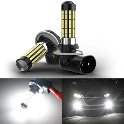 차량용 LED 캔버스 전구 안개등, H27 H27W/2 881 LED 안개등, LED 안개등, 6500K 화이트 H27W LED 12V DRL, 2 개