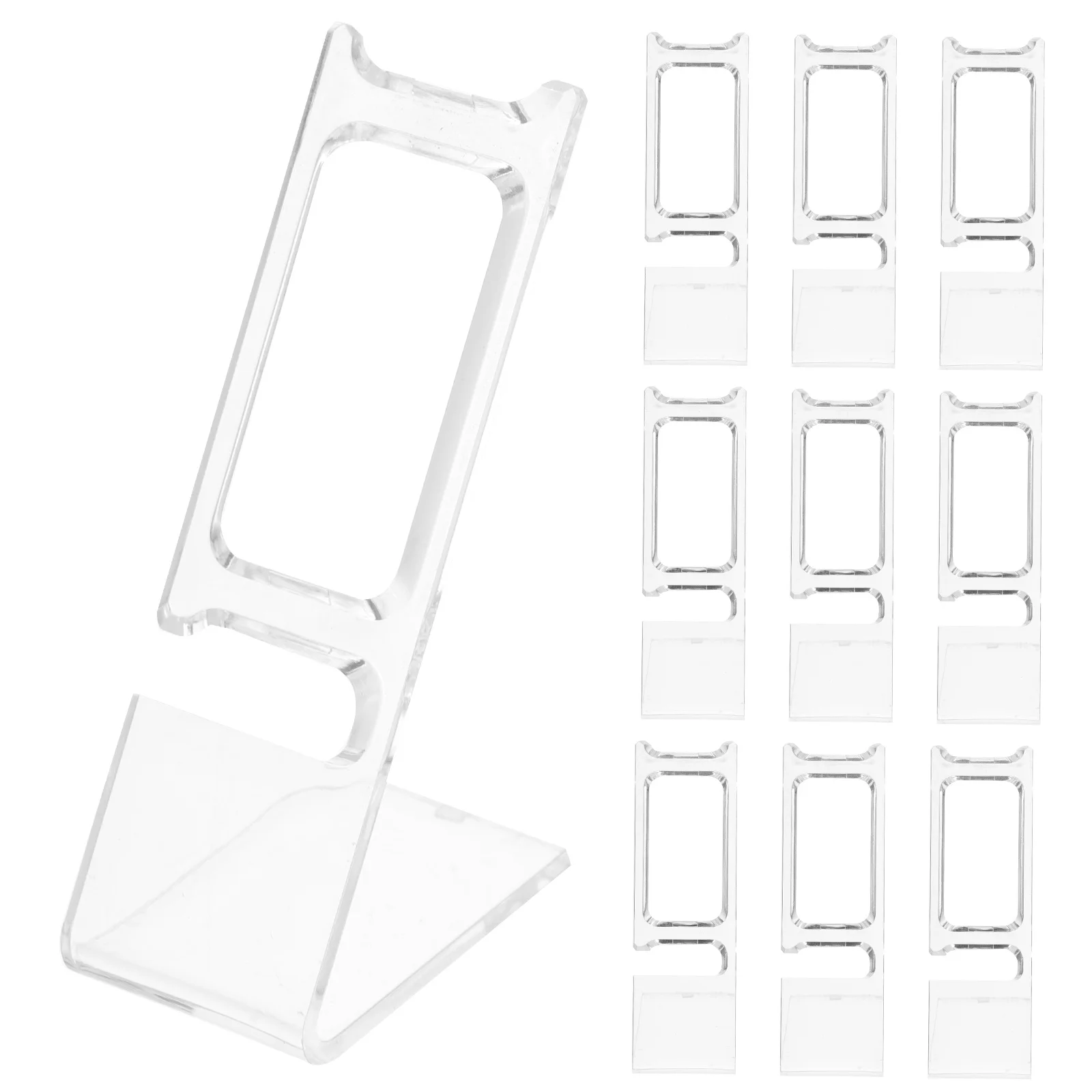 10 قطعة حامل عرض الساعات مادة الكمبيوتر واضحة مقاومة للخدش للمنزل مكتب متجر مجوهرات تخزين الرف عرض حامل البلاستيك