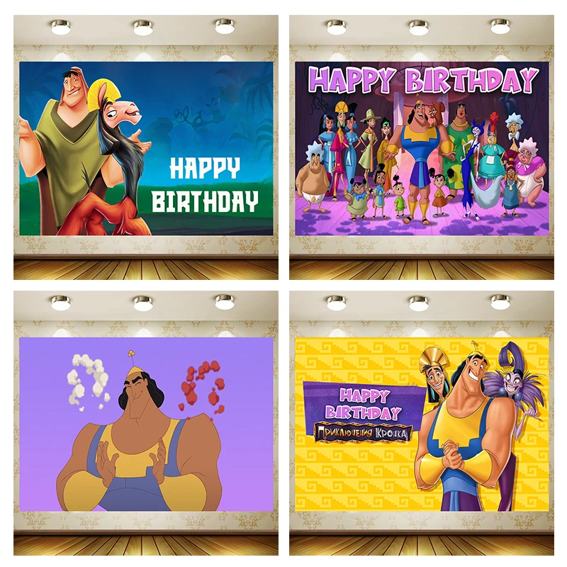 

The Emperor's New Groove Backdrop Children Birthday Supplies Boy Party Cartoon Decoration Background Photography baby shower