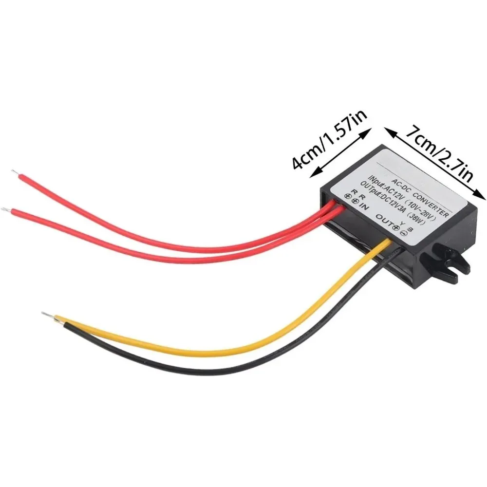 Step Down Voltage Convertor AC 10-28V To DC 12V 3A 36W Converter Waterproof Buck Converter For Car Waterproof Step Down Module