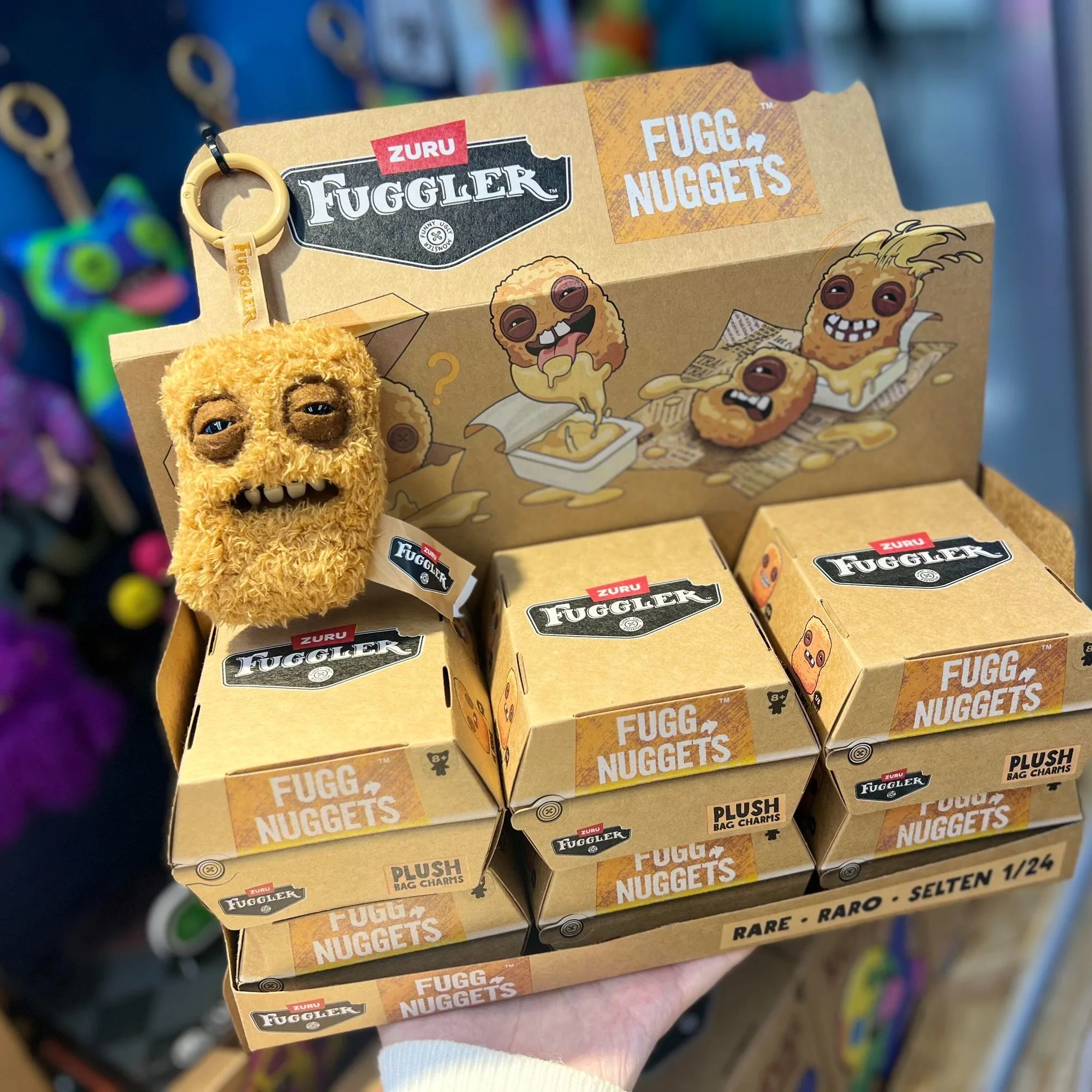 

Fuggler Nuggets Keychain Pendant Doll Blind Box Chicken Nuggets Plush Teeth Monster Ugly Cute Mystery Box Key Ring Kids Gift Toy