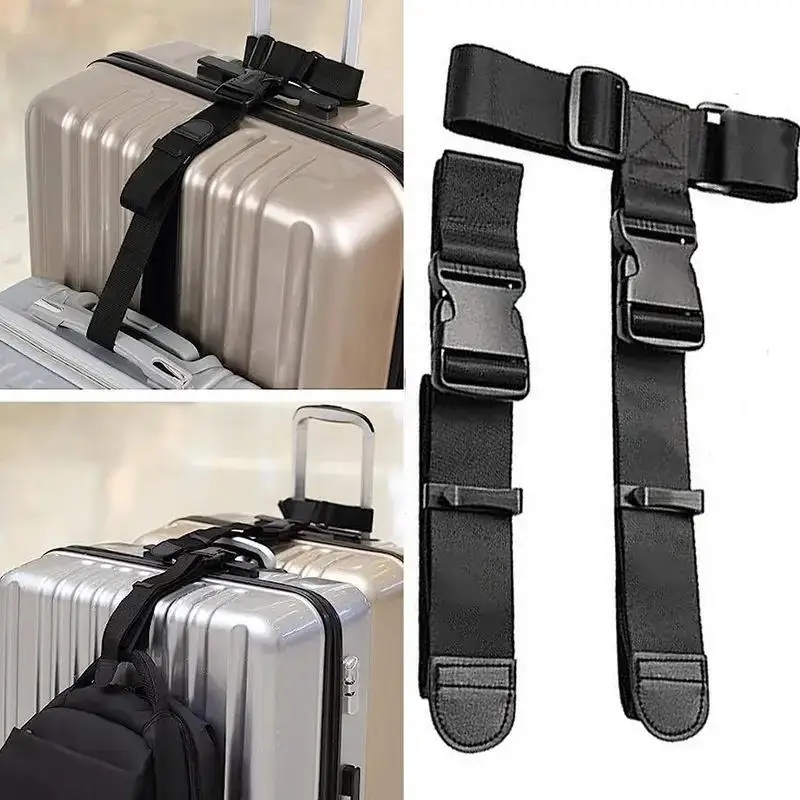 Adjustable Travel Luggage Strap for Airplane And High-Speed Train Suitcase Connector Rope Durable Bag Belt by Jiu Xiang Kan