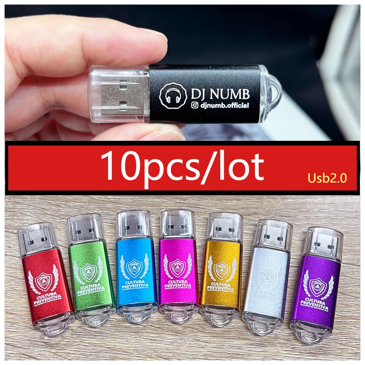 

10pcs/lot Usb2.0 Flash Drives 64gb Memory Stick 8gb 4gb Pendrive 16gb Metal U Disk Pen Drive 32gb Free custom Logo meeting gifts