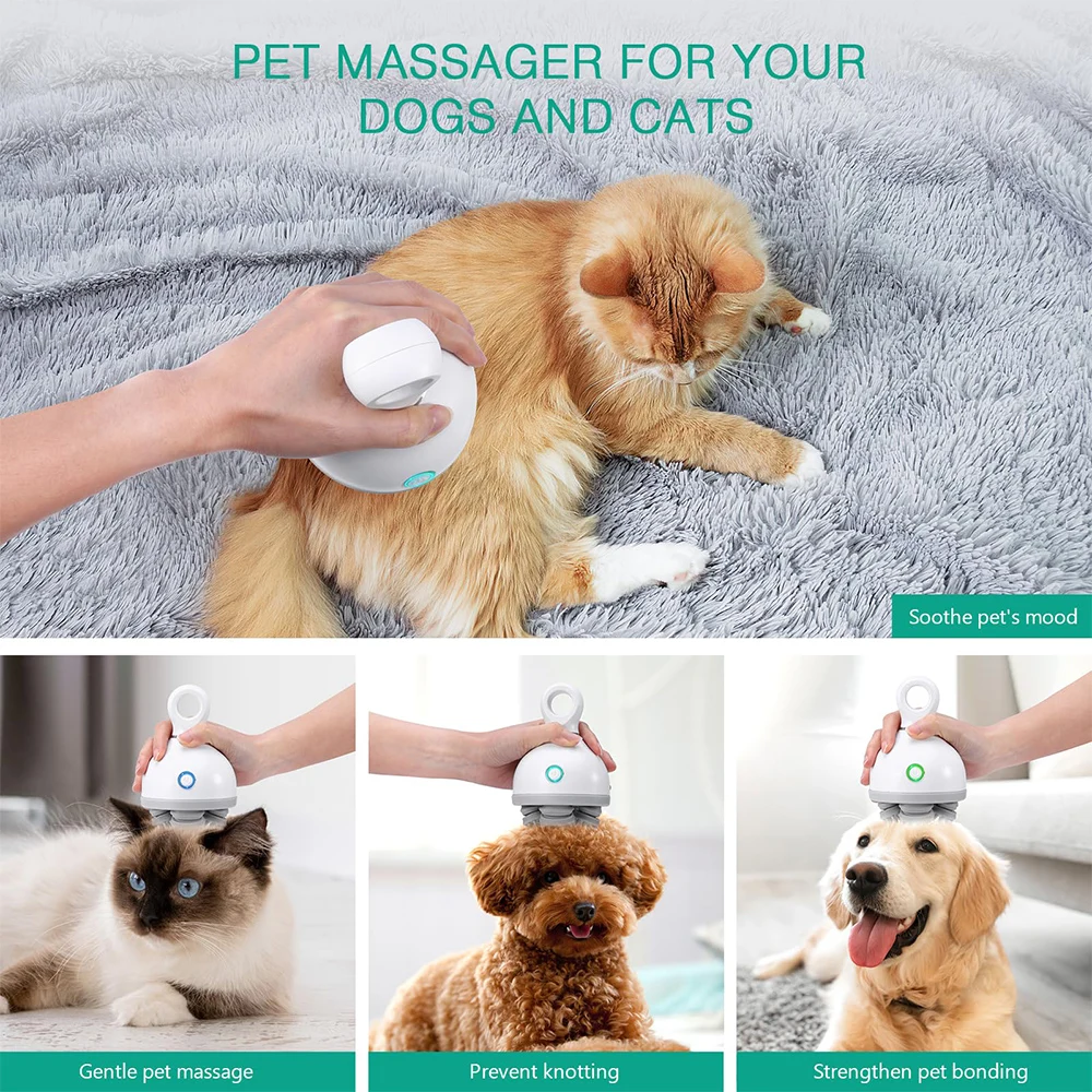 Electric Scalp Massager Head Massager for Hair Growth Relaxation Stress Release Handheld Pet Massager for Dogs Cats