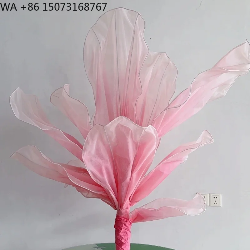 

Luxury High-end Custom Handmade Giant Silk Art Installation for Wedding Stage Setting Decoration Window Display
