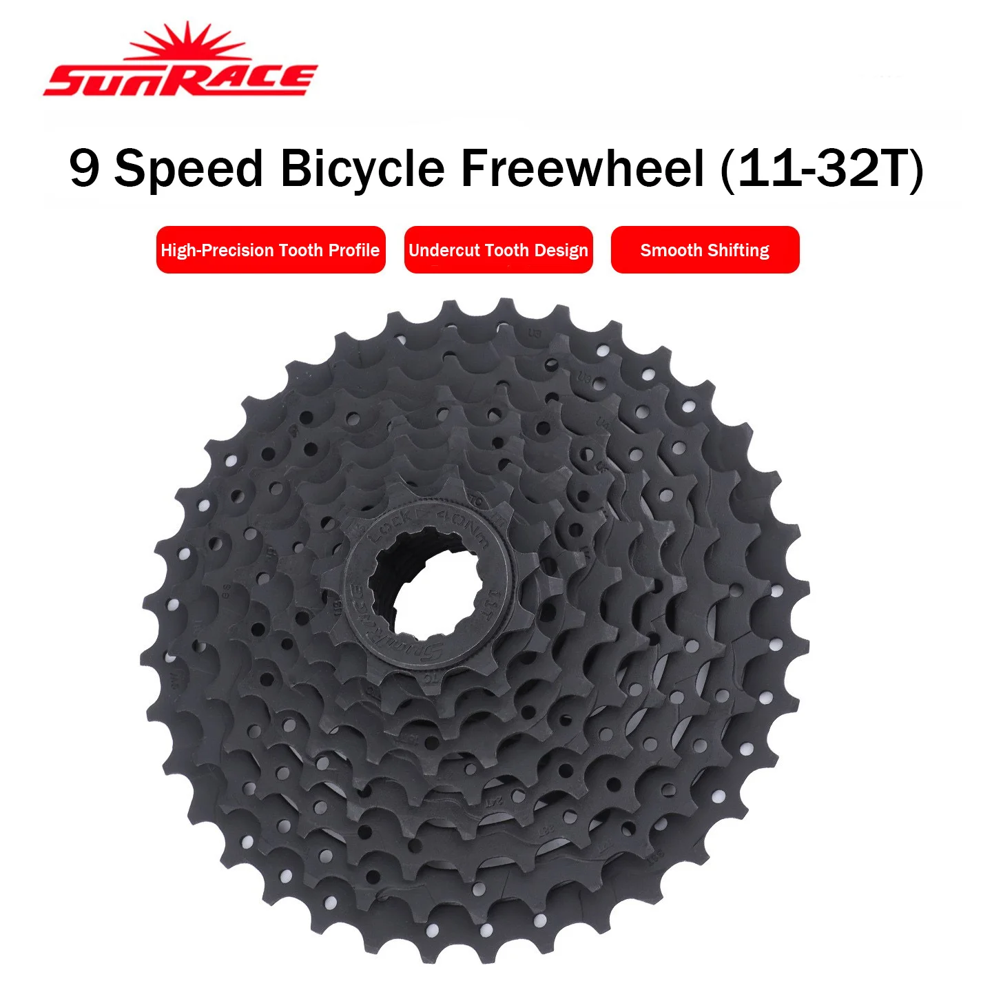 

SUNRACE 9 Speed Bicycle Freewheel 11-36T Cassette Sprockets for MTB Road Folding Bike ​Bicycle Accessories