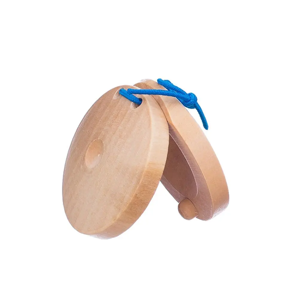 Grappig unisex houten luistervermogen speelgoed percussie castagnetten muziekinstrument