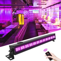 U'King UV 12 LED Wall Wash Light Black Light with Remote Control DMX Stage Light Effect for DJ Disco Party Holiday Wedding