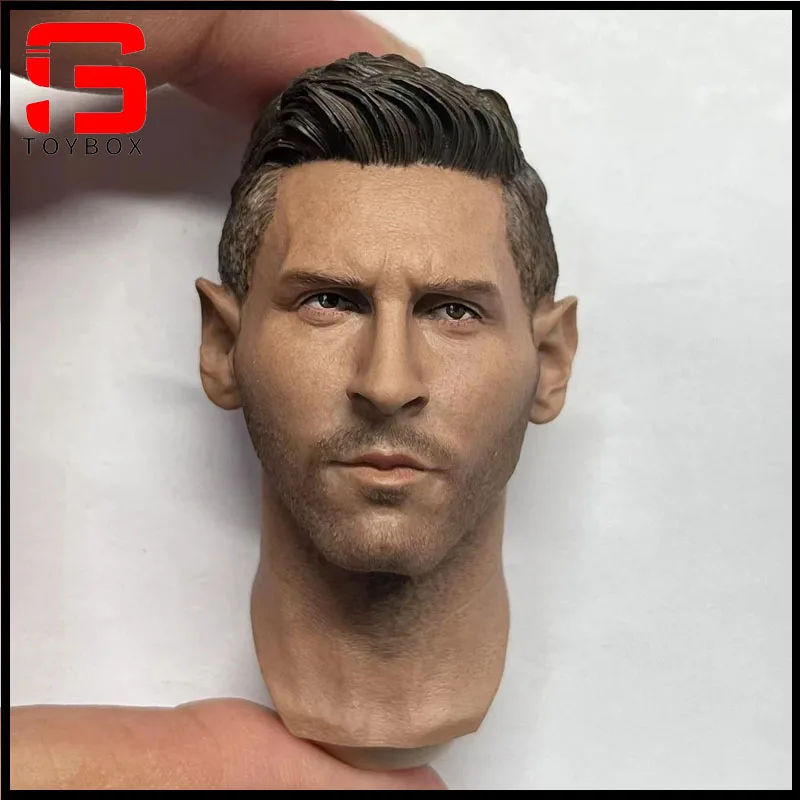 In Stock 1/6 Scale Football Star Head Sculpture Carving Model Fit 12'' Male Soldier Neckless Action Figure Body Dolls