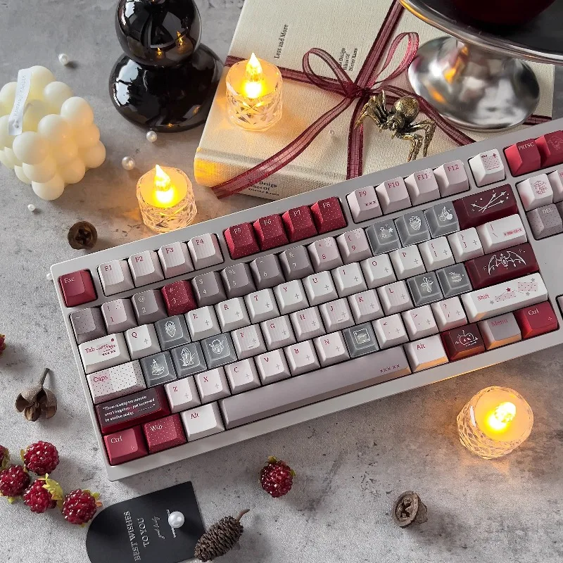 

Retro Christmas Theme Keycaps Set Customized PBT Sublimation Cherry Profile Keyboard Cap for Mechanical Keyboard Accessories