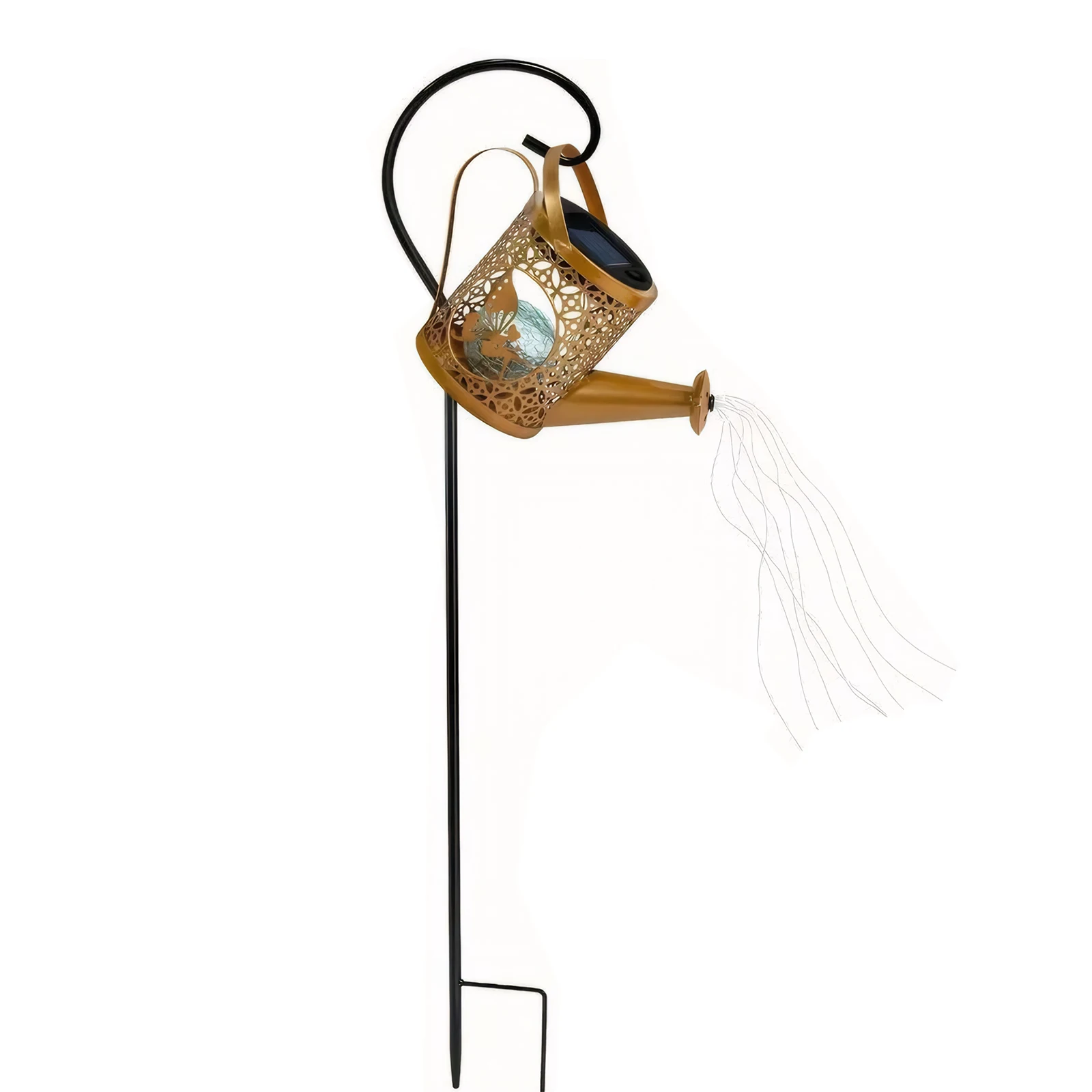 

Светодиодный солнечный садовый чайник, IP65, водонепроницаемый светильник для лейки для душа, водопад, гирлянда, лампа для украшения газона и двора