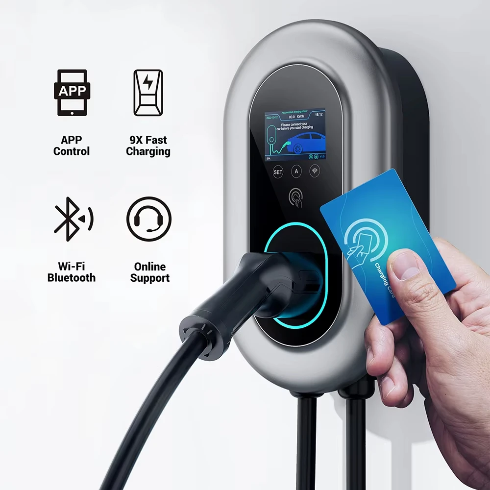 New 16A 11kW Type2 EVEGO IP65 CE/TUV Certified EV Charger Fast Charging Station AC Home Use