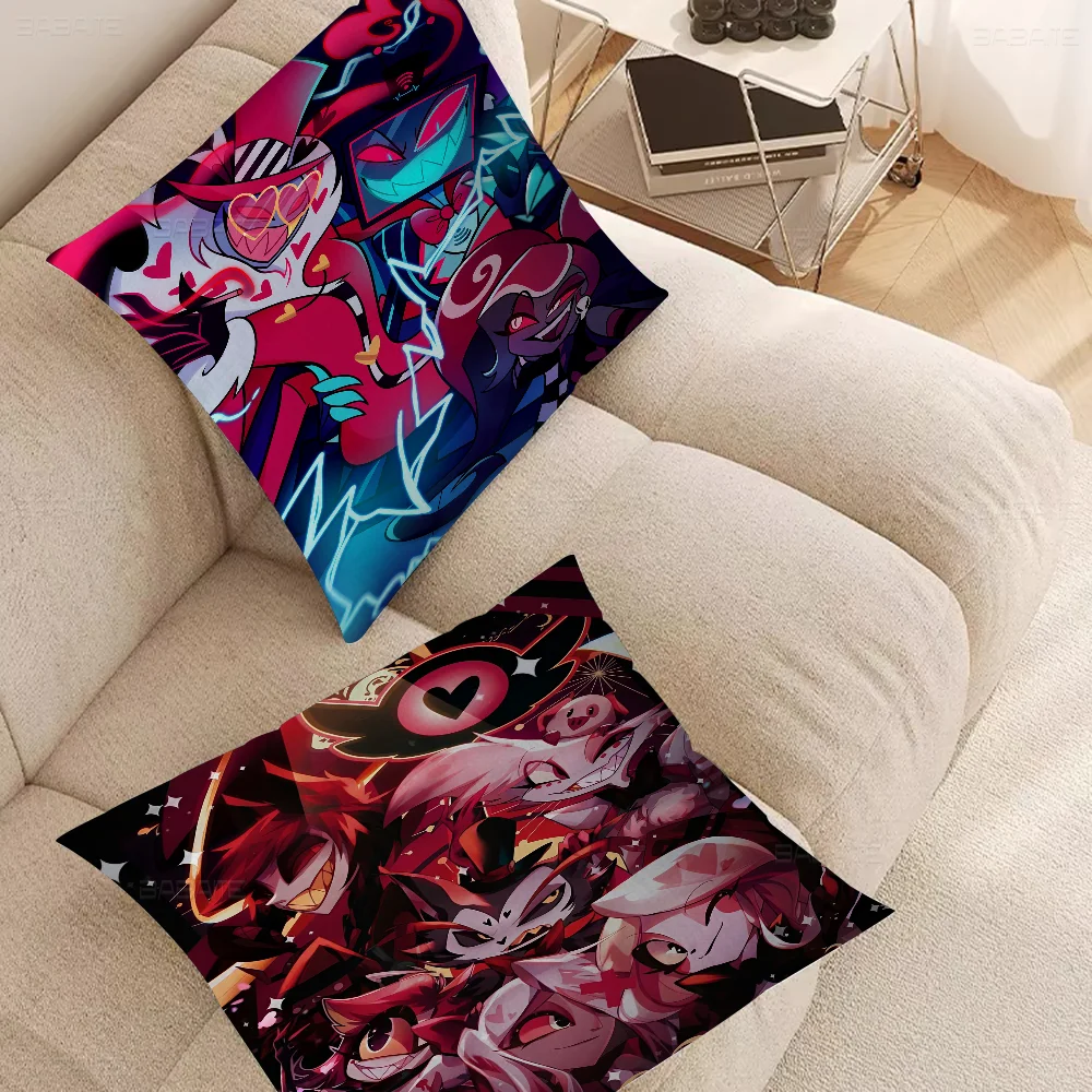 H-Hazbin Cartoon Hotel Pillow Anime Pillow Sofa Bed Head Pillow Cover Cushion Cover 45x45 Cm Fashion