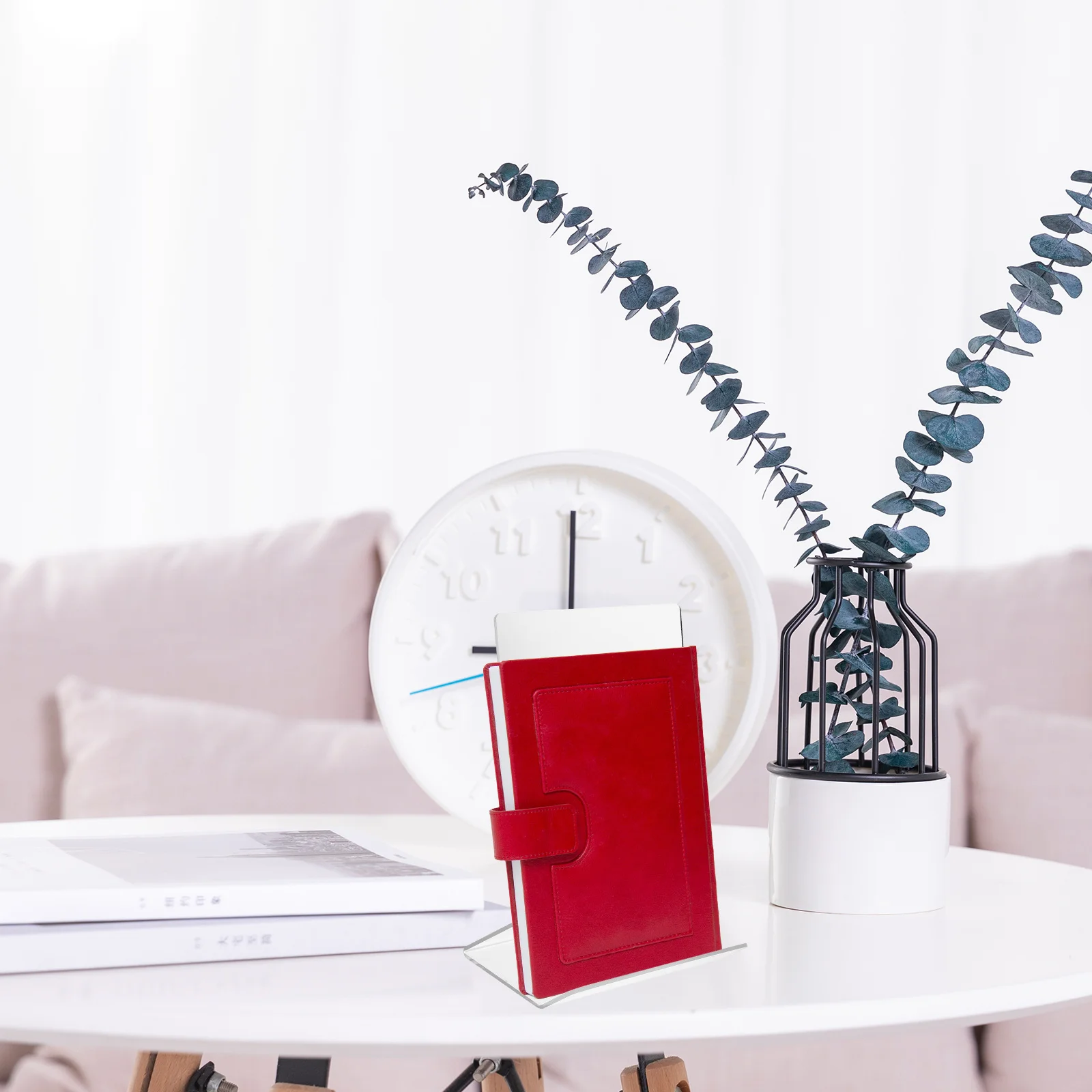 رف شفاف من الأكريليك بتصميم إبداعي بسيط، مجموعة كتب هدية للعائلات، رف كتب أكريليك