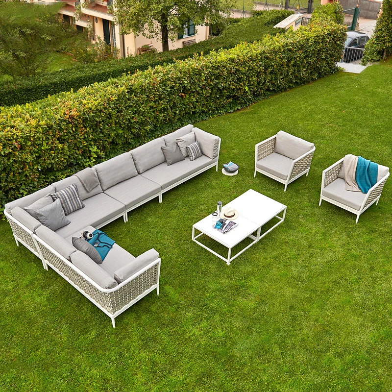 Hot Selling Outdoor Stone Garden Furniture Rattan Outdoor Sofa