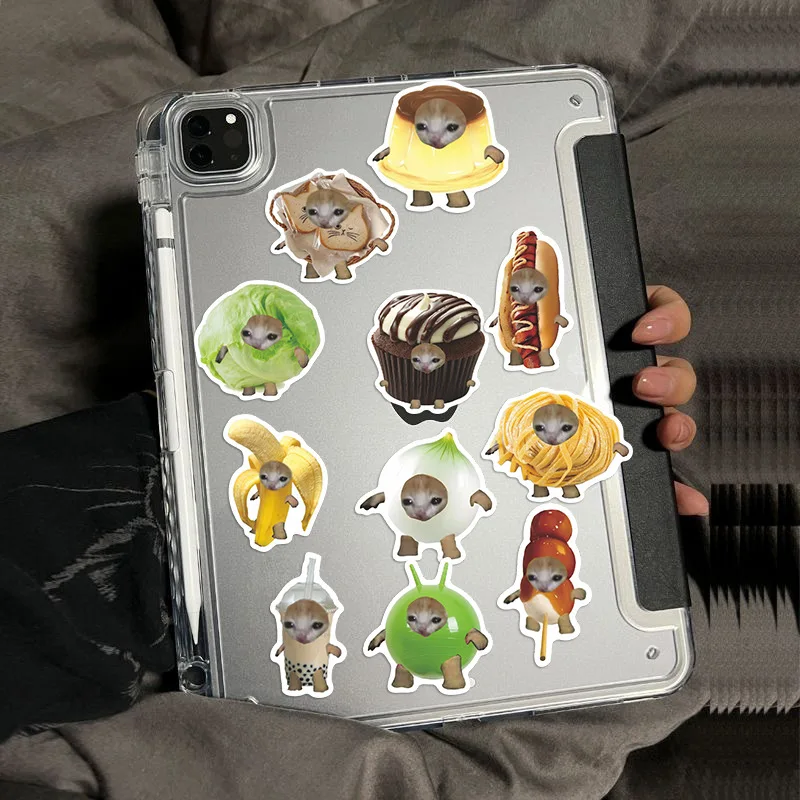 50 قطعة القطط مضحك ميمي الكرتون الكتابة على الجدران ملصقات DIY بها بنفسك الهاتف الغيتار المحمول دفتر حقيبة ملصق مضاد للمياه