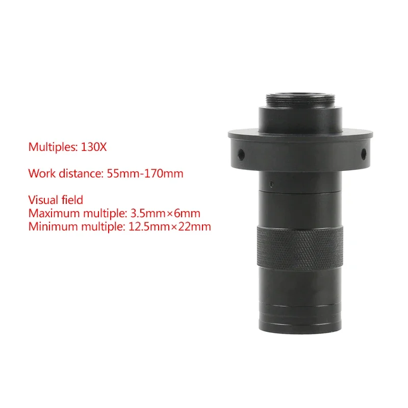 120X 130X 160X 200X 300X 320X 360X 500X 600X Industrial Adjustable Monocular Zoom CS C mount Lens HDMI Video Microscope Camera