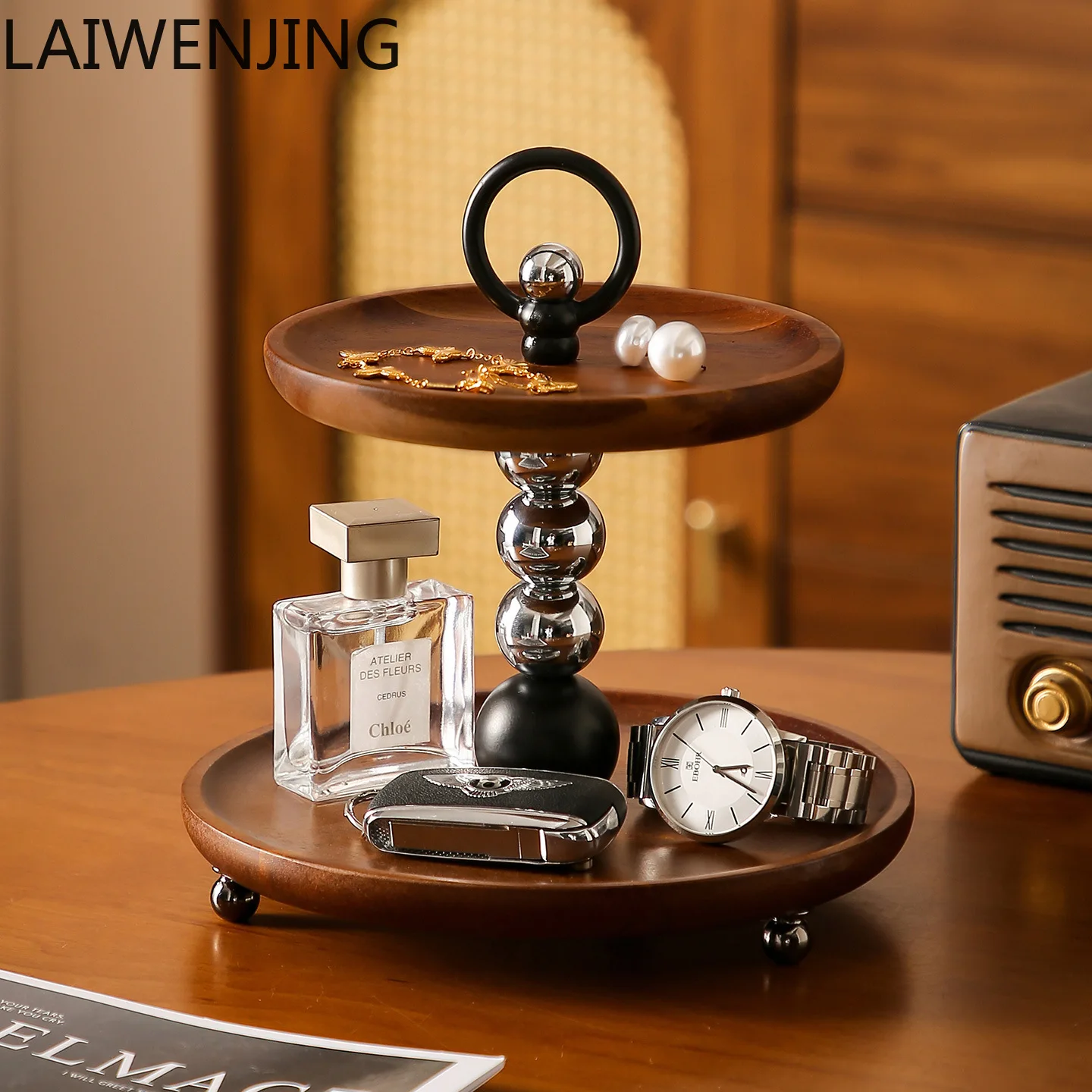 

MJY Entryway Desktop Key Storage Light Luxury Ornament Living Room Dressing Table Shelf