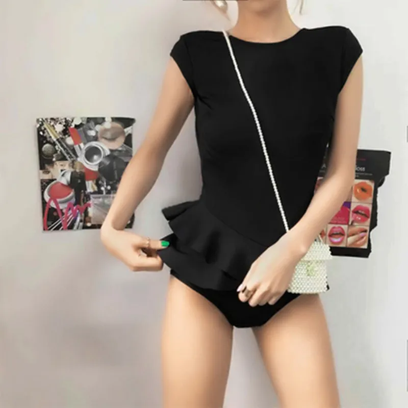 

Сексуальный цельный термокупальник для женщин: консервативный, скрывающий живот, с эффектом похудения, красивый, винтажный, с юбкой, Холи...