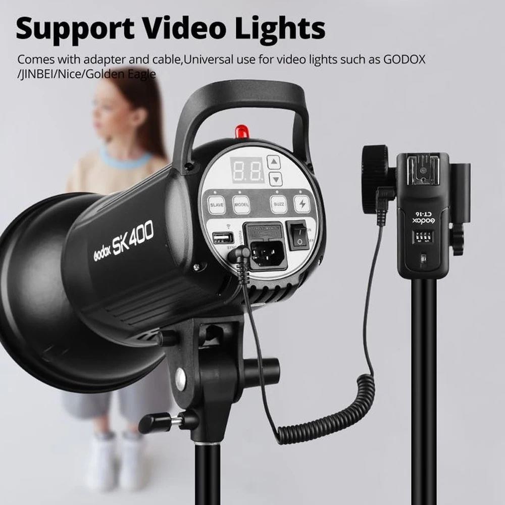 Godox CT-16 16 Channels Wireless Radio Flash Trigger Transmitter + 2x Receiver Set for Canon Nikon Pentax Studio Speedlite Flash view 4