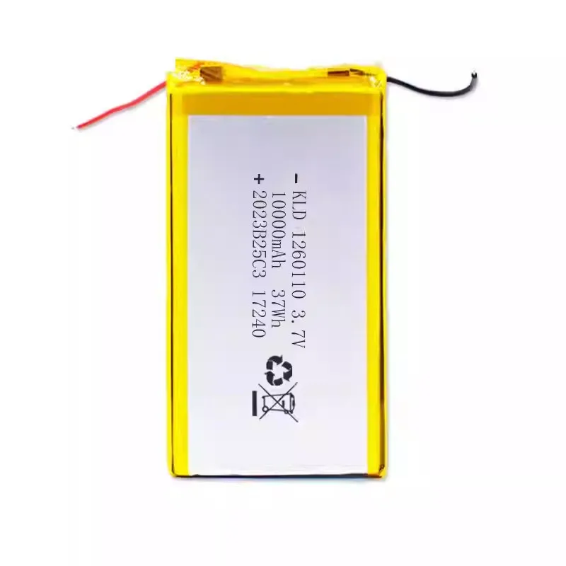 Brandneuer, hochwertiger 1260110 3,7 V 10000 mAh Li-Polymer-Akku für mobile Powerbanks, GPS, DIY, elektronische Geräte, echte Kapazität