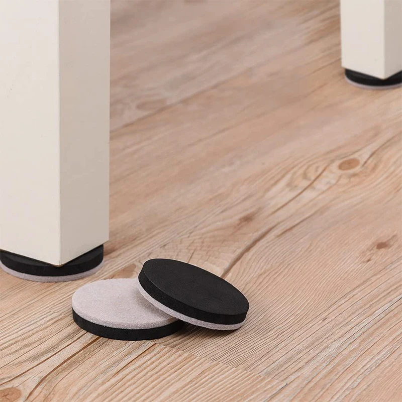 4/8/12pcs Felt Furniture Sliders Pads Hardwood Floors Protector Non Slip Sofa Bed Table Chair Leg Cover Caps for Heavy Furniture
