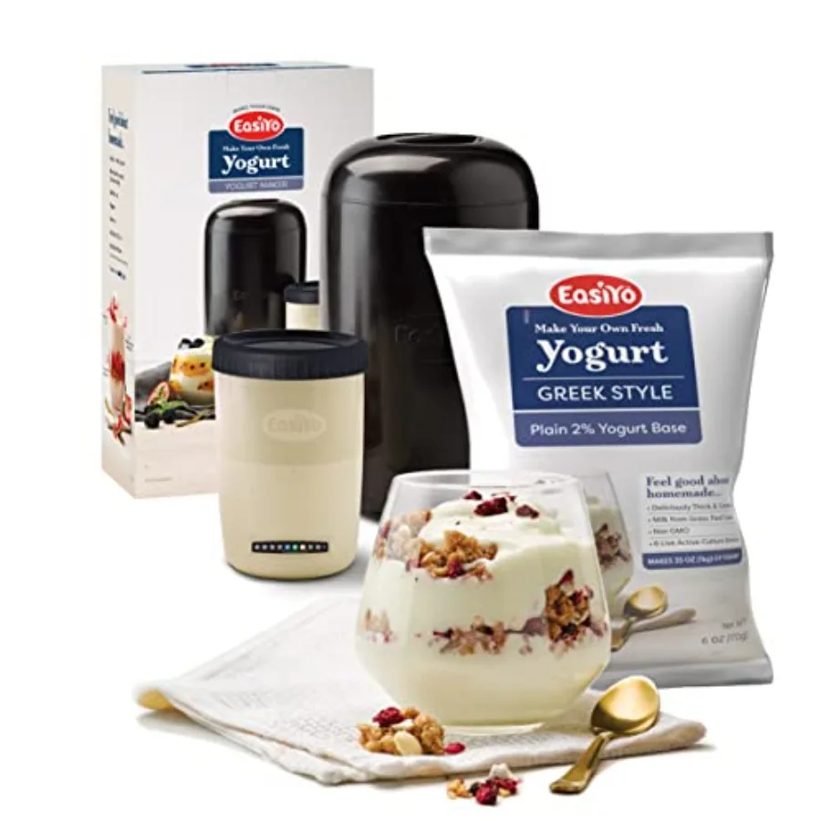 

Набор для приготовления йогурта: Ёмкость для хранения и основа для греческого йогурта (35 унций), на 7 порций, для свежего домашнего йогурта, Новая Зеландия