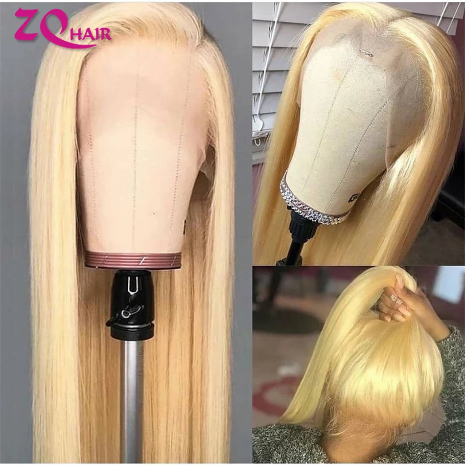 

Glueless Straight Blonde HD Lace Front Wig Human Hair For Women Ready To Wear Honey Blonde 13x4 HD Lace Frontal Human Hair Wigs