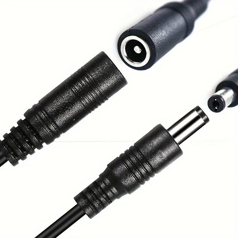 DC Power Splitter Cable 1 Female to 2/4/8 Male Y-Shaped Adapter with 12V Output 5.5mm x 2.1mm Connector for Cameras