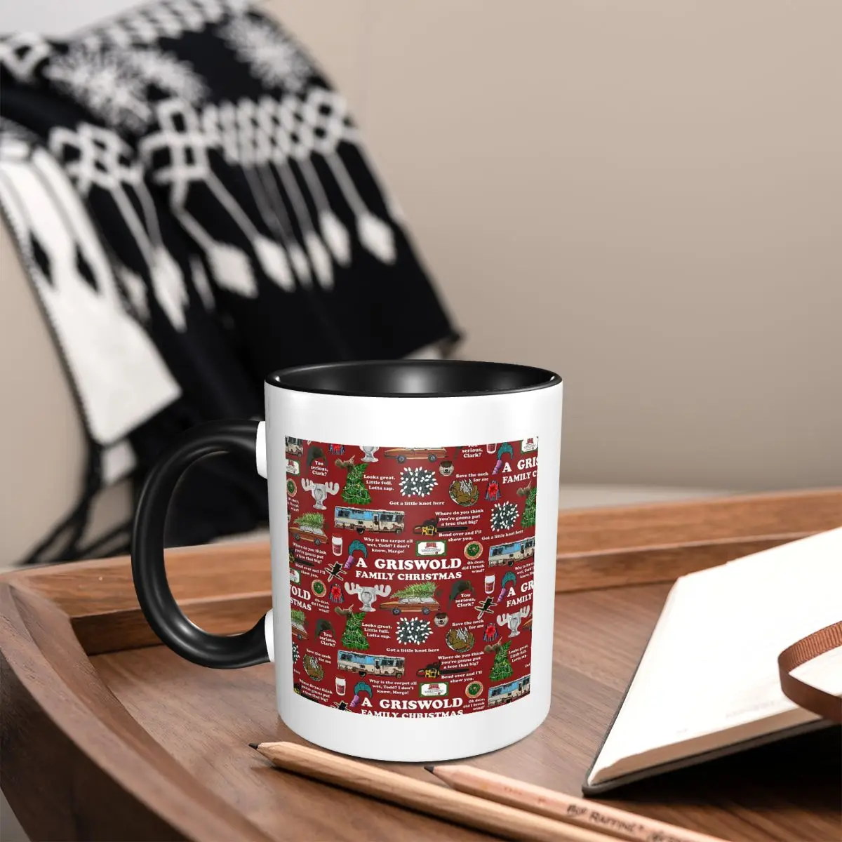 Christmas Vacation Collage Mug Funny Ceramic Coffee Cups Tea Mugs Milk Cup Drinkware Gift for Woman Man