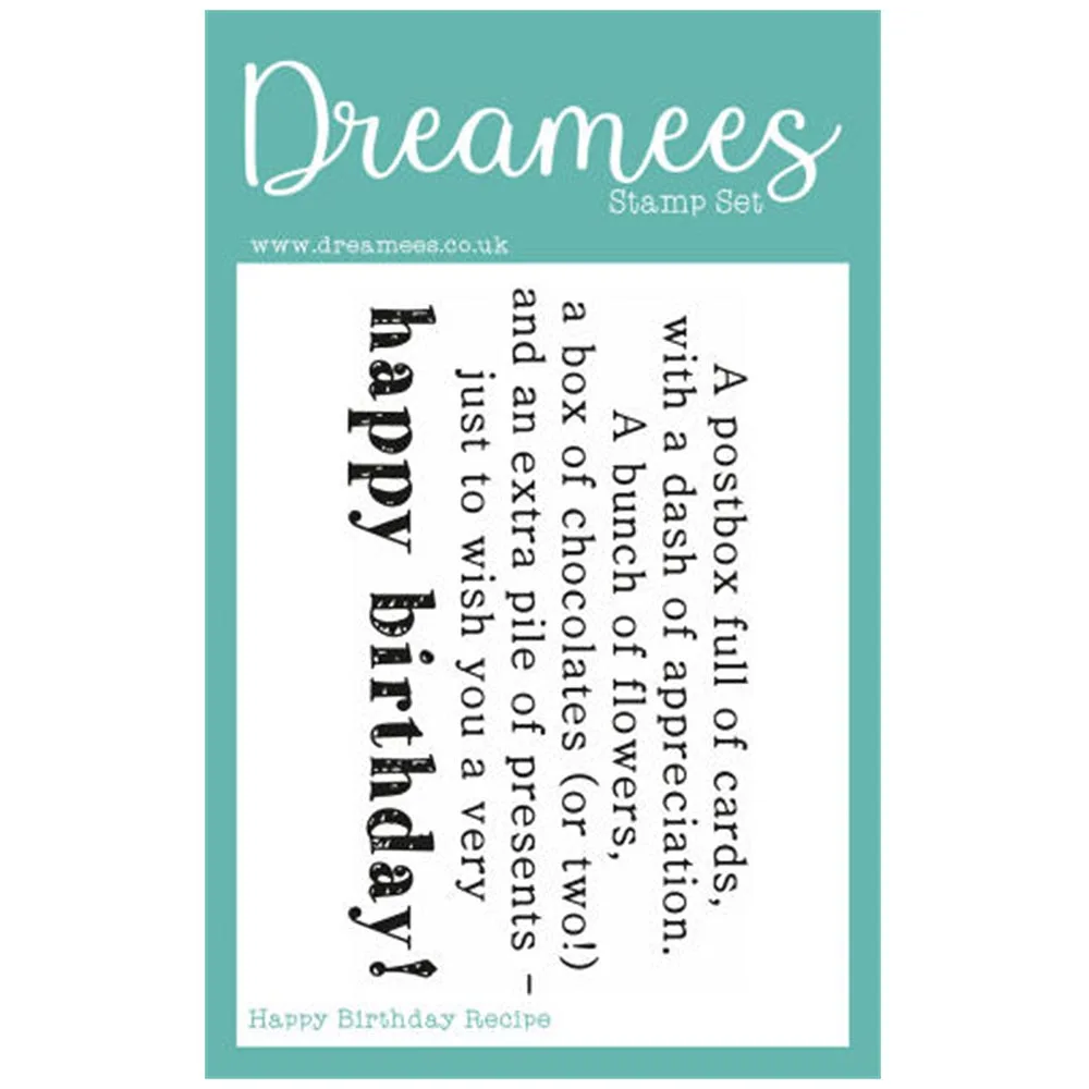 

Happy Birthday Recipe Transparent Clear Silicone Stamps Seal for DIY Scrapbooking Photo Album Decorative Embossed