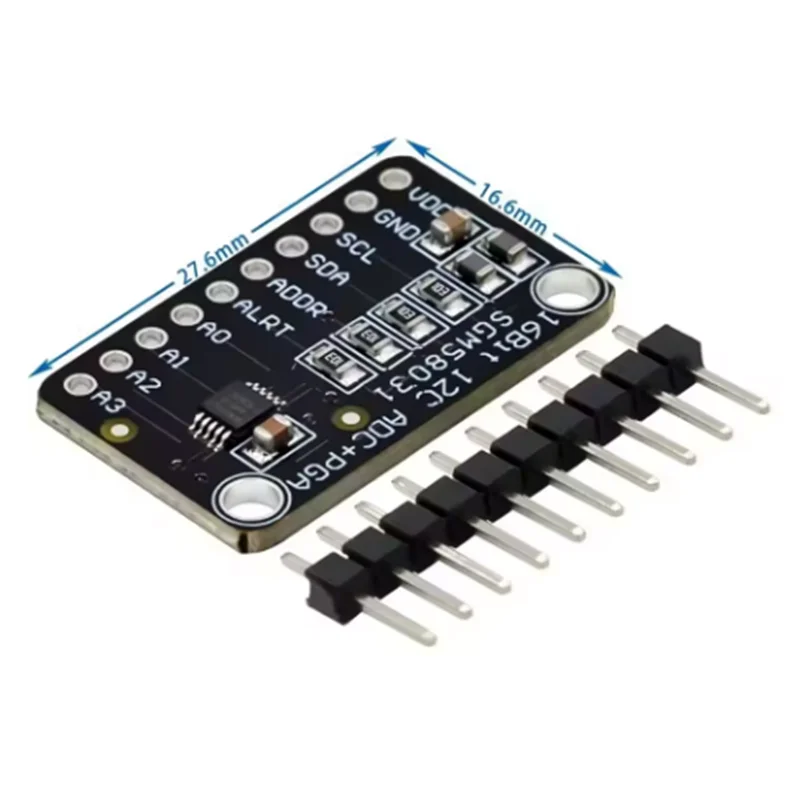 SGM58031 Entwicklungsboard 16-Bit Hochpräzises I2C-Modul 4-Kanal-ADC-Datenerfassungskonverter für Arduino