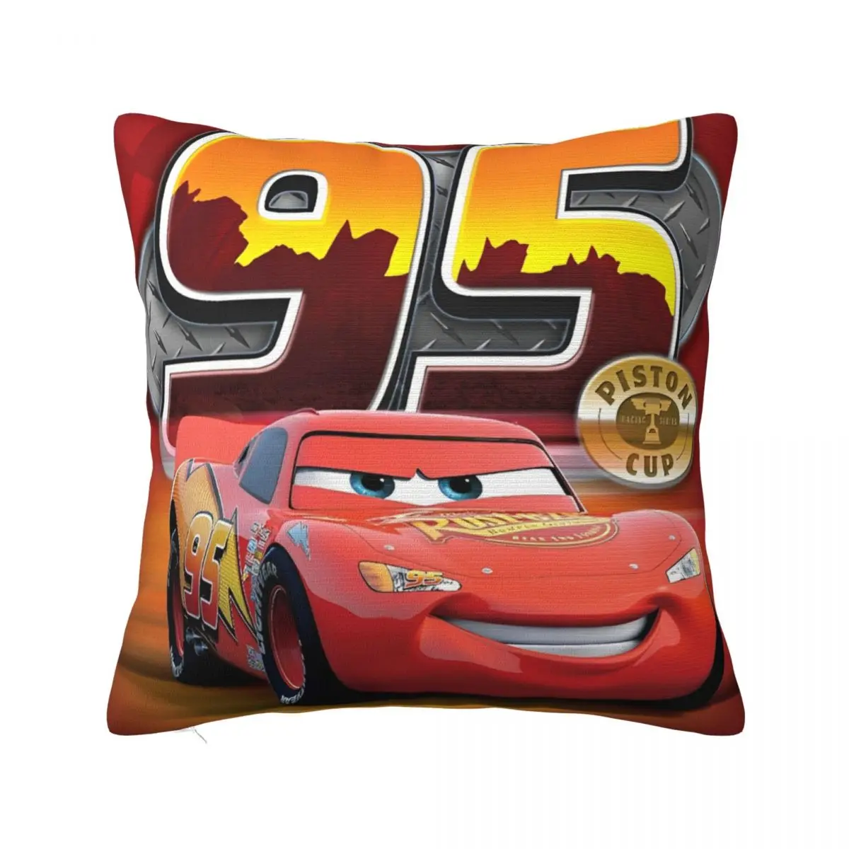 

Cars Lightning McQueen Pillowcase Printed Polyester Cushion Cover Decorative Life Is A Highway Throw Pillow Case Cover