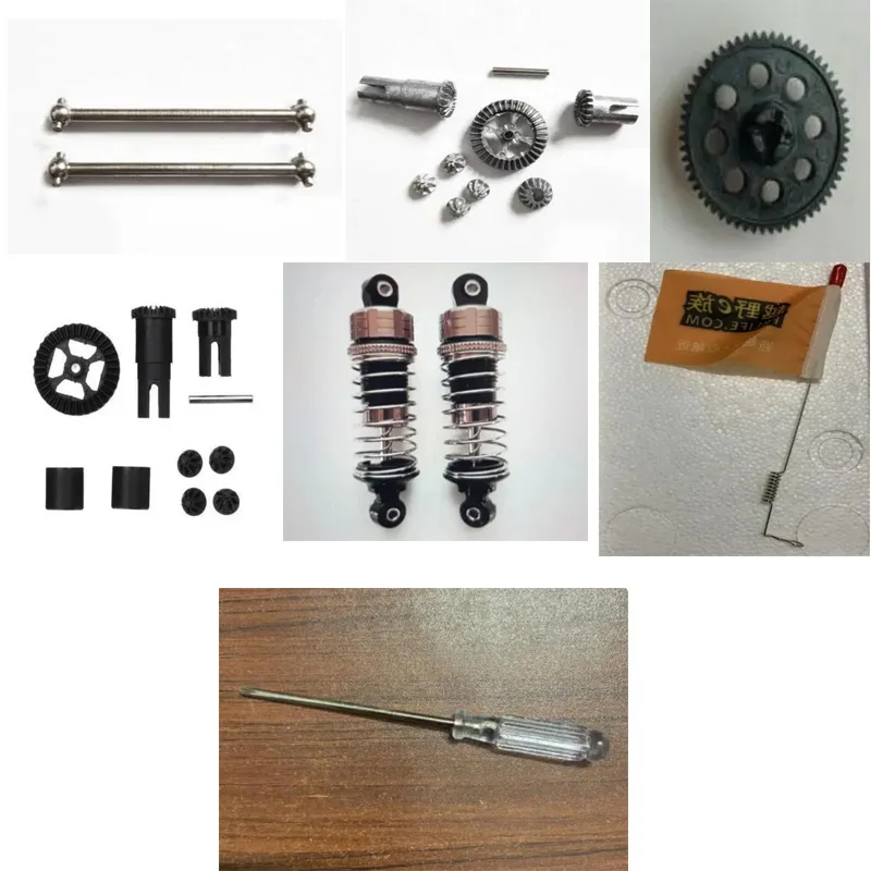 HS 18301 18302 18311 18312 RC Car Upgrade Spare Parts Metal Dfferential Gear Shock Absorber wheel Drive Rod