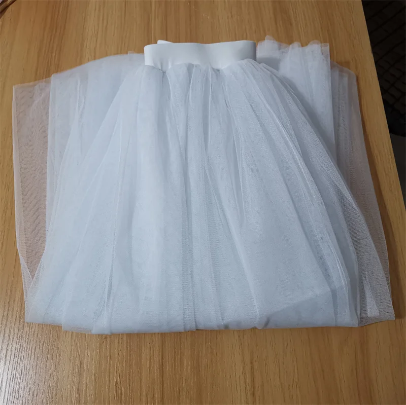 Hot Sale 3 Layers Kids Girls Children Practice Wear White Dance Tulle Skirt Half Long Women Adult Ballet Tutu Skirt