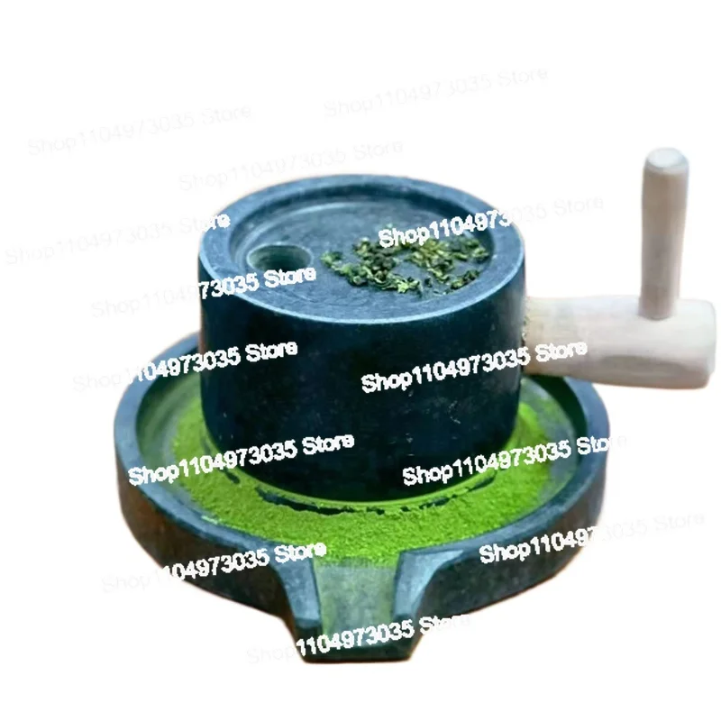 

Qingshi Tea Mill Handmade Bucket Set Matcha Stone Mill Song Dynasty Small Stone Mill Household Grinding Ware Small