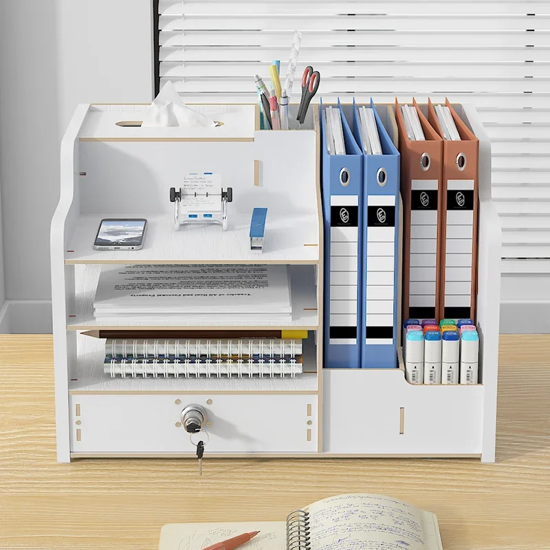 Office File Storage Box Drawer Stationery Dormitory Goods Desktop Workstation Artifact Desk Shelf Sundries