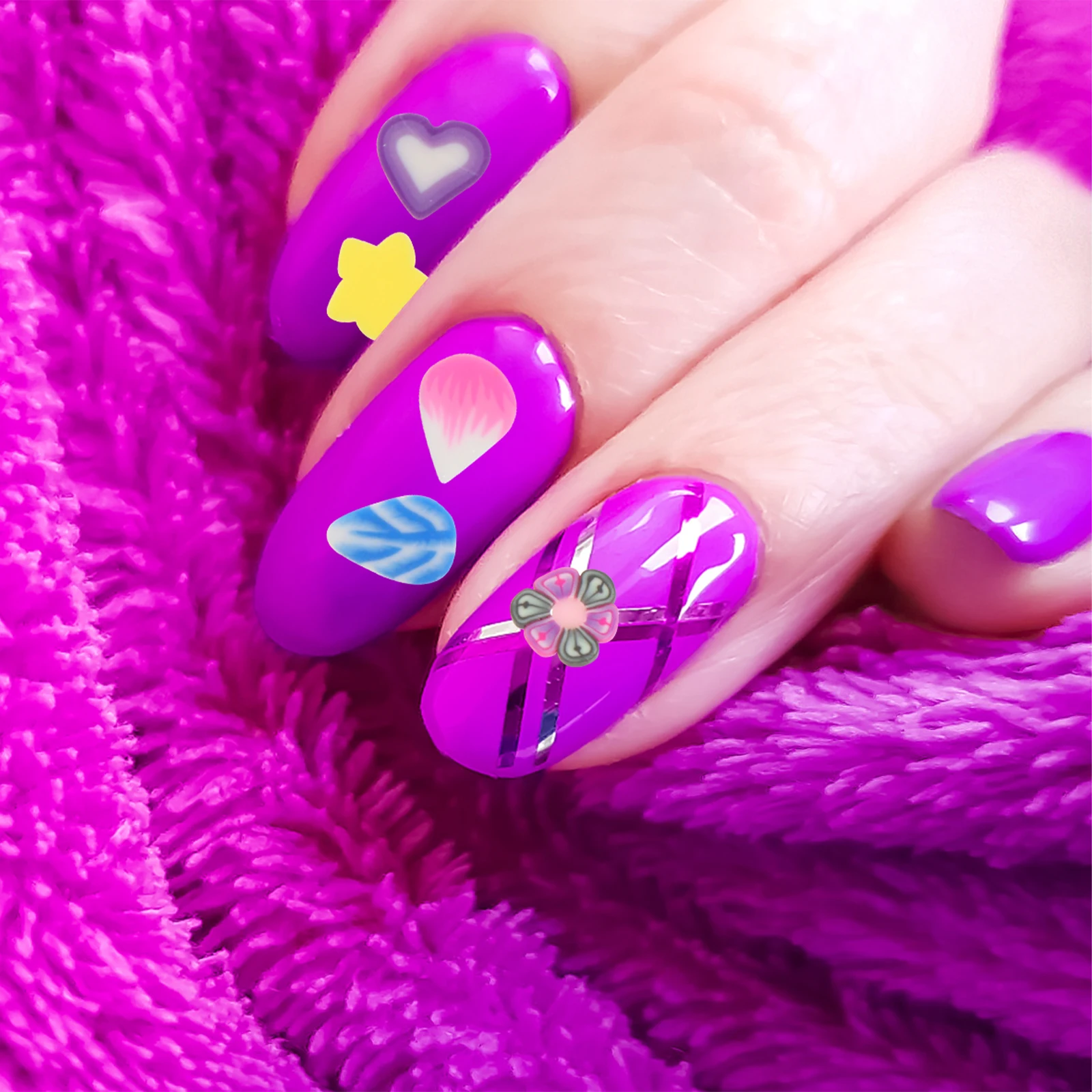 

8 Boxes Fruit Polymer Clay Patch DIY Nail Art Decoration Fruit Slice Craft Patch for Manicure Craft Making Nail Art Slice Decor