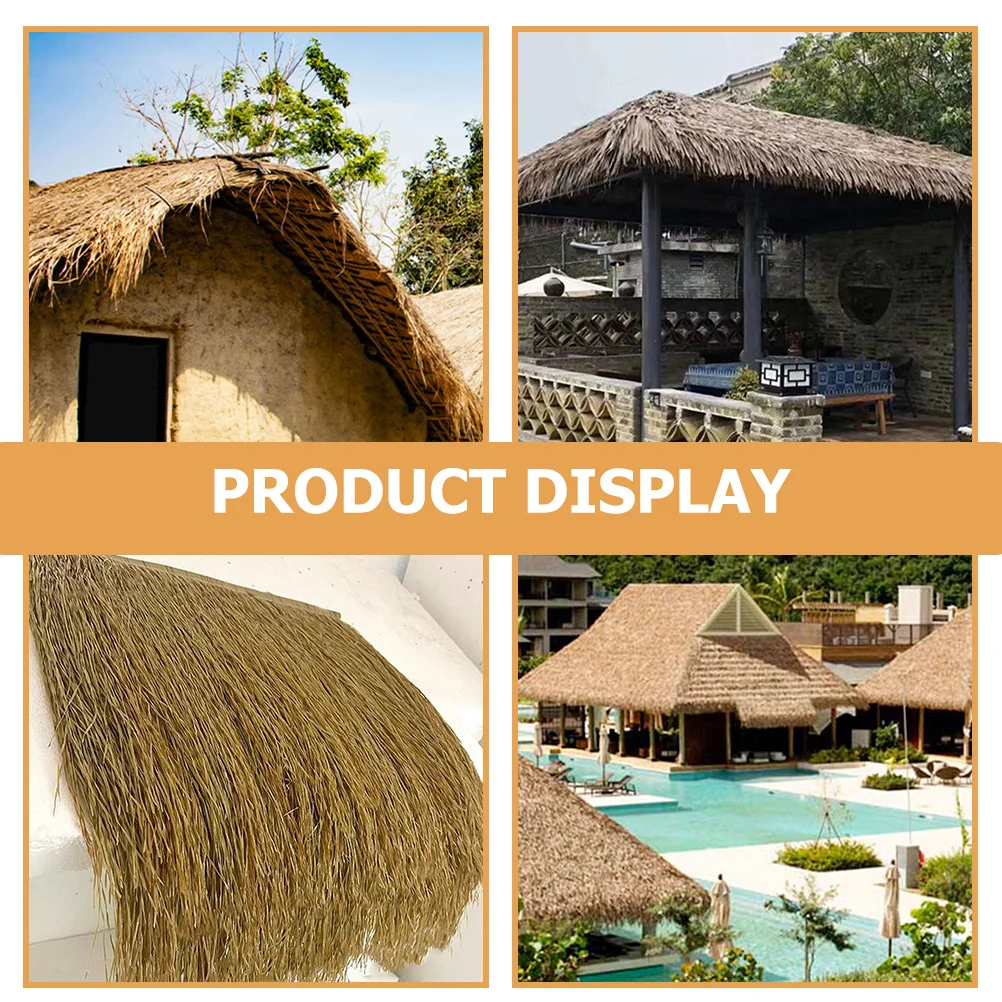 

3Pcs Simulated Straw Roof Artificial Thatch Roof Garden Patio DIY Lawn Outdoor Decorative Cover Landscaping Decor