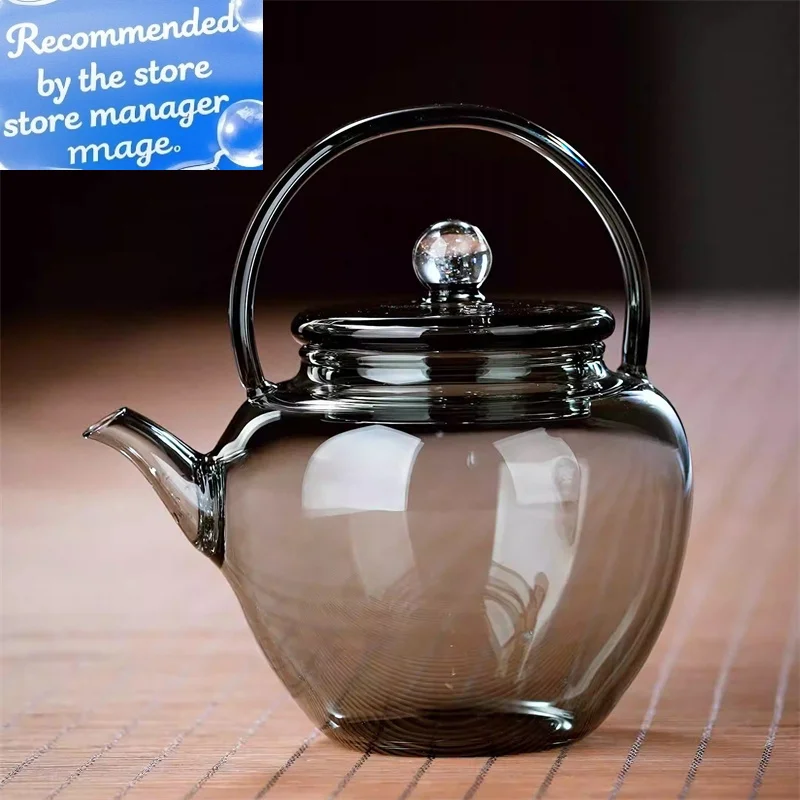 

Японский термостойкий стеклянный чайник небольшой емкости, 240 мл, плита для чая Пуэр, чайники для одного человека, чайный сервиз кунг-фу