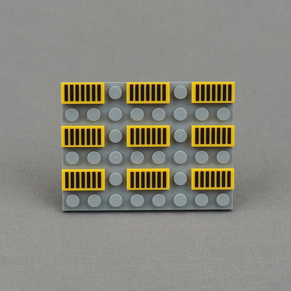 MOC 10PCS Part Bricks Printed 3069 Black Grille Long Pattern Building Blocks Floor Board Particle DIY Toy Children Birthday Gift