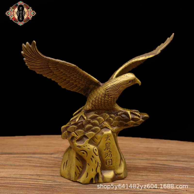 

Great Peng Spreading Wings Auspicious Brassware Brass Eagle Craft Ornament