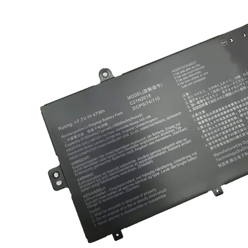 Imagem -04 - Bateria do Portátil para Asus Chromebook C21n2023 2icp5 74110 Cr1 Cr1100cka Cr1100fka Yz142 Gj0027 Bp0035 Bp0103yz182 7.7v 47wh