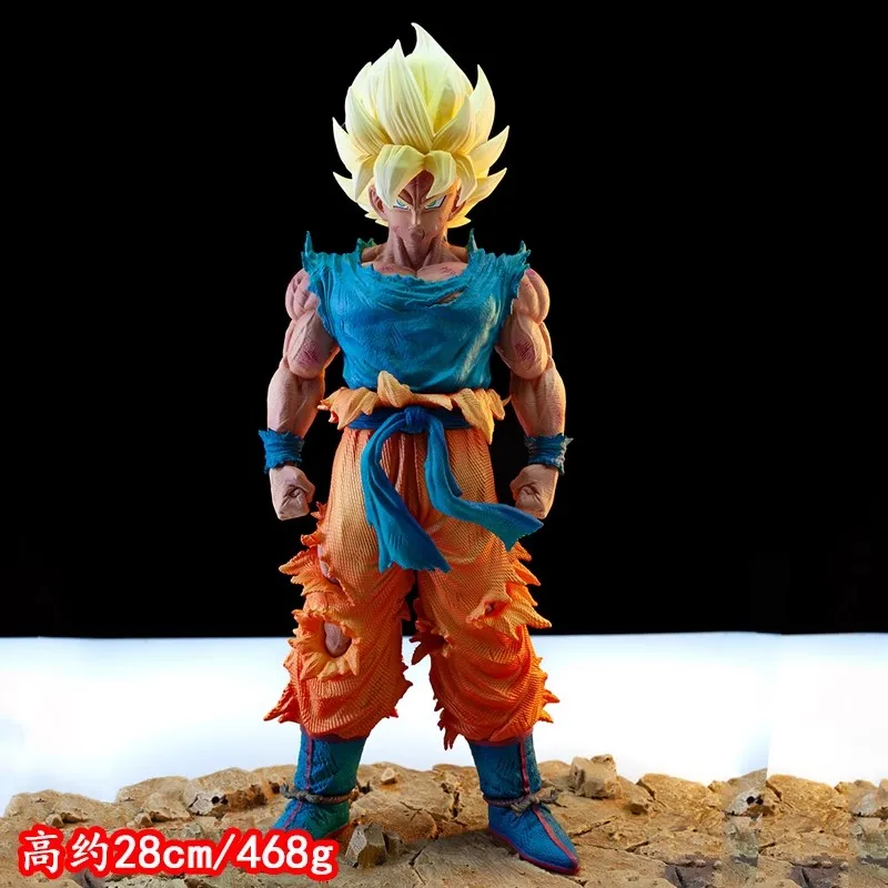 Figura de Dragon Ball Son Goku Vf, colección de estatuas de Anime Super Saiyan Goku de primera generación, Dbz, daño de batalla, muñecos Goku, juguetes, regalos