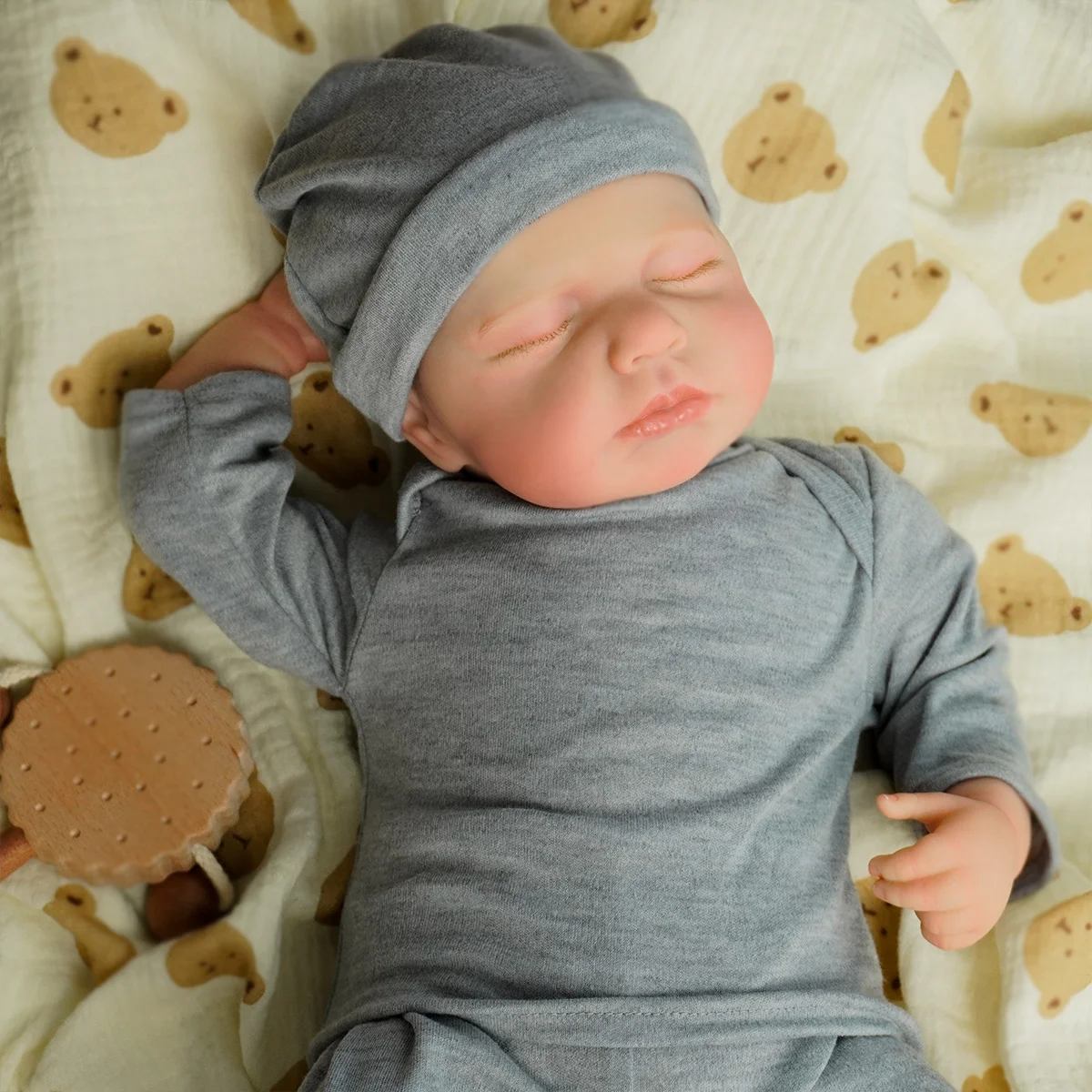 

JOYORA 50cm Reborn Baby Doll 3D Skin Visible Veins High Quality Handmade Doll Children's Playmate Fashion Doll Soft Fabric Body