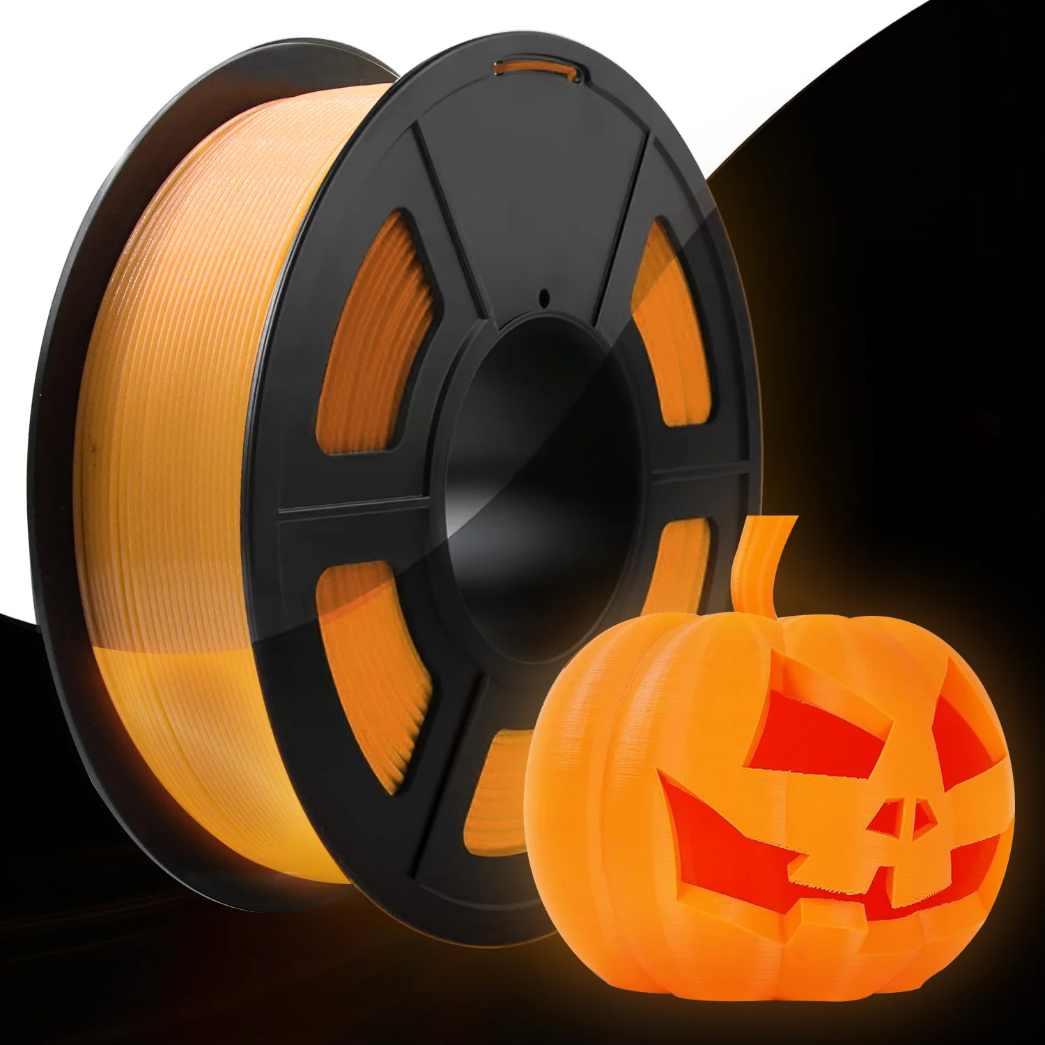 DIY-kerstcadeau, 1,75 mm PLA lichtgevend 3D-printerfilament, 200 g (0,44 l) spoel, gloeit in het donker, voor de meeste FDM-printers