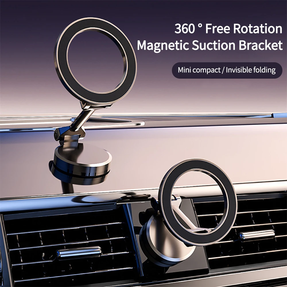 

Складной держатель для автомобиля, присоска для приборной панели, серебристый, вращающийся на 360 градусов кронштейн из сплава