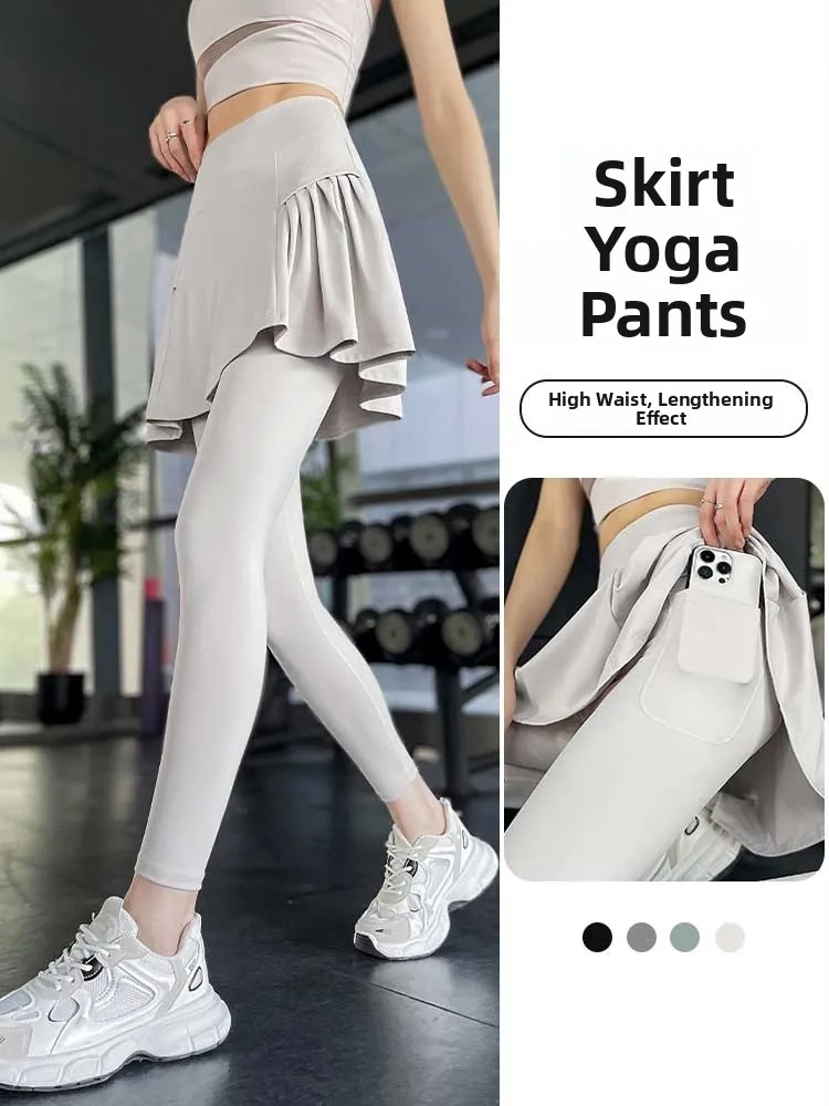 

High Waist Yoga Skirt Pants Women's Fitn Trousers Spring Autumn New Sle Outwear ark ape Butt Lifting Gym Pants